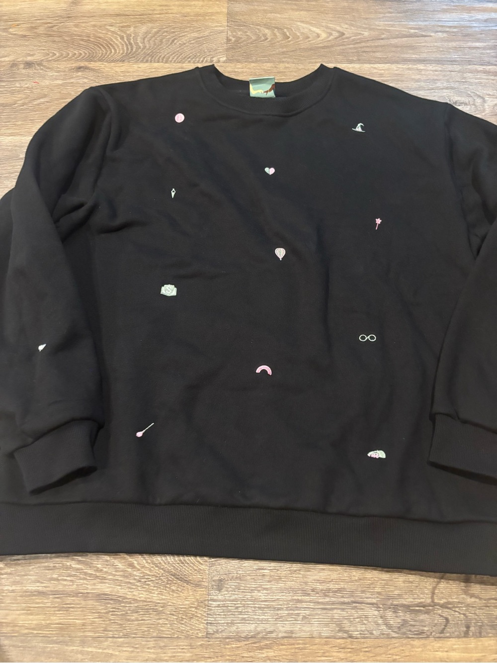 Mojo Provo Wicked Charms Crew Sweatshirt Black Fleece Embroidered XL